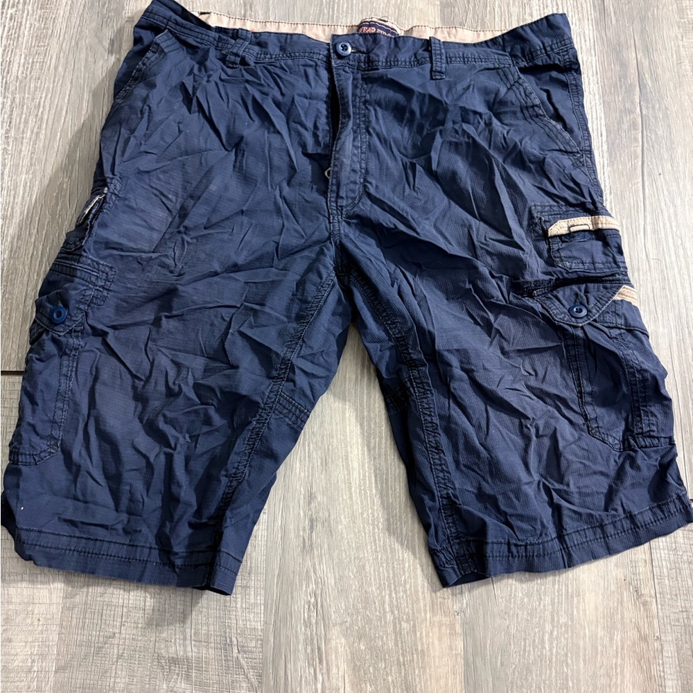 Wear First Blue‎ Cargo Shorts Size 40 Blue casual